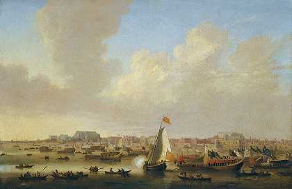 托马斯·威克（Thomas Wijck）的《市长日西敏寺泰晤士河风景》