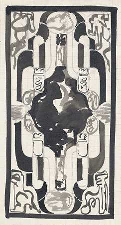 Carel Adolph Lion Cachet的四件纹章装饰设计