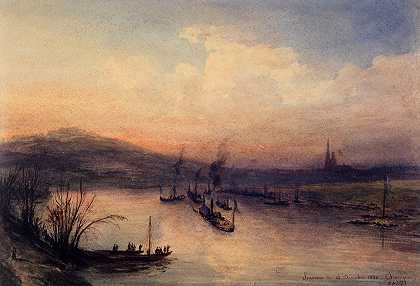 “拿破仑一世的灰烬回归，1840年，让-雅克·尚潘在圣丹尼斯附近的塞纳河