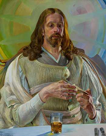 “基督在艾玛斯——雅切克·马尔切夫斯基三联画的中央部分