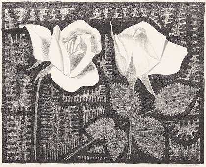 塞缪尔·杰苏伦·德·梅斯奎塔的《两朵玫瑰》