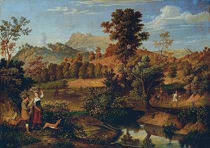 约瑟夫·安东·科赫（Joseph Anton Koch）的《意大利耕地风景》（Olevano附近的Serpentara，Paliano附近的风景）