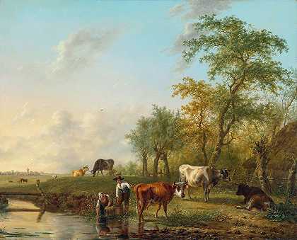 扬·科贝尔（Jan Kobell II）的《与牛的风景》