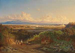 卡尔·哈斯（Karl Haase）的《宽阔的台伯风景与罗马美景》