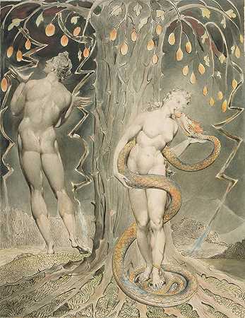 威廉·布莱克的《夏娃的诱惑与堕落》
