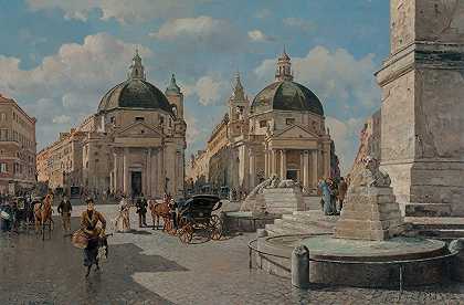 朱塞佩·德温特的《罗马，罗马广场》