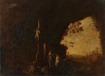 彼得鲁斯·范·哈蒂奇（Petrus van Hattich）的《古董废墟洞穴中的睡莲》