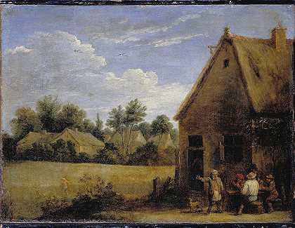 《农民打牌的小屋》作者：David Teniers The Younger