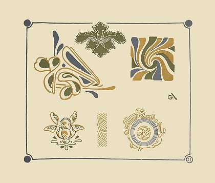 乔治·奥里奥尔基于树叶和阿拉伯图案的抽象设计