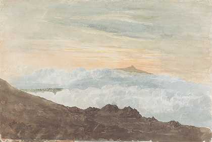 乔舒亚·克里斯托尔的《带云的山地风景》