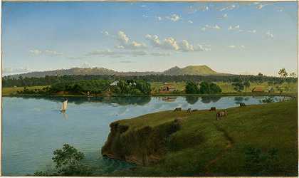 尤金·冯·盖拉尔（Eugène von Guérard）的《湖对面的普鲁姆贝特》（Purrumbete）