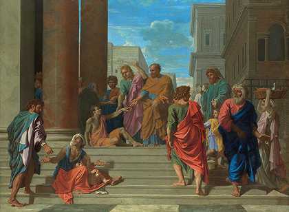 尼古拉斯·普桑的《圣彼得和约翰治愈伤者》