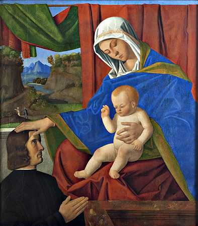 弗朗西斯科·迪·西蒙·达·桑塔克罗斯的《圣母与基督之子》和《捐赠者》