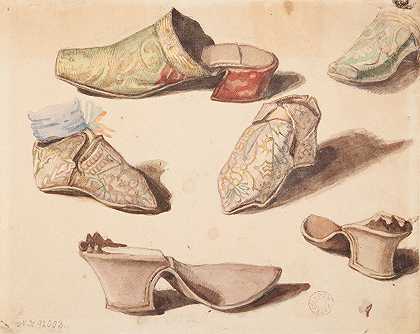 “在OO教堂开坟时画的六只拖鞋。Jan Matejko在Wiśnicz的Karmelitów