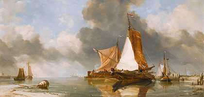 爱德华·威廉·库克（Edward William Cooke）的《一艘荷兰沉静的Zuider Zee渔船》
