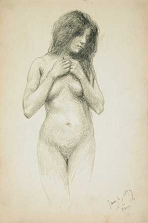 Frank Duveneck的《女性裸体》