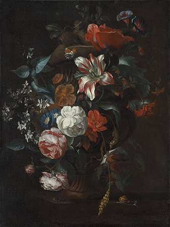 菲利普·范·库文伯格的《花瓶里的花》