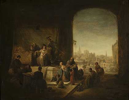 《约瑟夫在埃及卖粮食》作者：雅各布·威廉斯·德·韦特