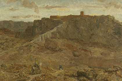 马吕斯·鲍尔的《埃及的山地风景》