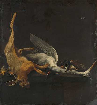 埃利亚斯·冯克的《野兔、苍鹭和其他鸟类的静物》