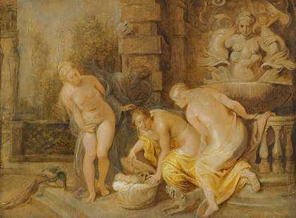 彼得·保罗·鲁本斯（Peter Paul Rubens）《Cecrops的女儿们发现了婴儿埃里希托尼乌斯》