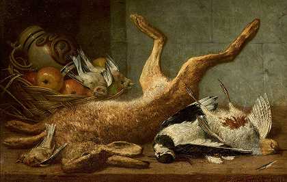 约瑟夫·瑙文斯的《狩猎战利品，死兔子》