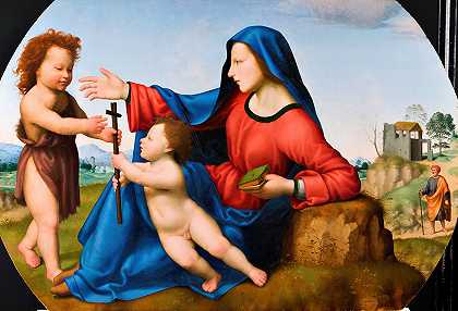 朱利亚诺·布贾尔迪尼的《圣母与孩子与年轻的施洗者圣约翰》