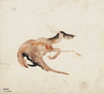 安托万·路易·巴耶的《一只母鹿在说谎》
