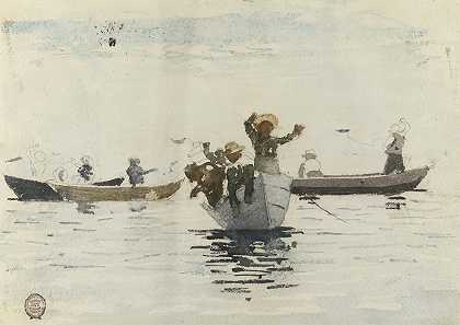温斯洛·霍默的《四条带着孩子的划艇》