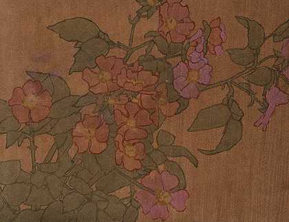 Hannah Borger Overbeck的《赤陶色地面上的粉红玫瑰》