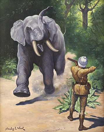 斯坦利·卢埃林·伍德的《大象猎人》