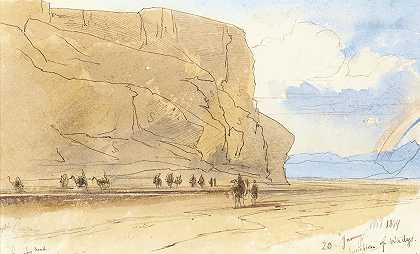爱德华·李尔（Edward Lear）的《伊格普特韦迪斯路口》（Junction Of Wadis，Eygpt）