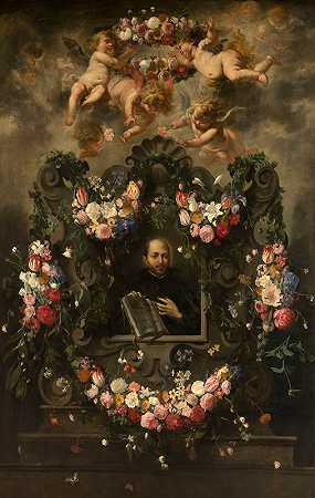 扬·范·巴伦的《被花环包围的圣伊格纳修斯》