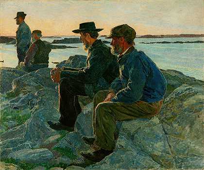 卡尔·威廉姆森（Carl Wilhelmson）的《岩石上》（On the Rocks，Fiskebäckskil）