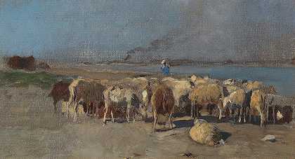 欧根·杰特尔《傍晚的羊群》