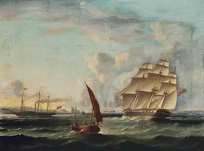 詹姆斯·爱德华·巴特斯沃思的《护卫舰驶过贝伦塔，驶向塔格斯河口》