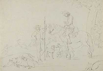弗朗茨·普福尔的《中世纪狩猎场景》