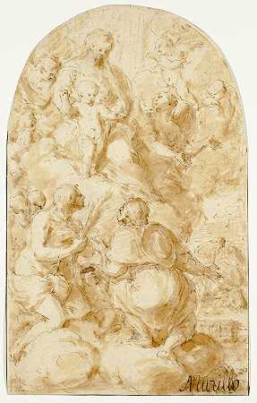 巴托洛梅·埃斯特班·穆里略的《圣母玛利亚与云中的基督孩子》