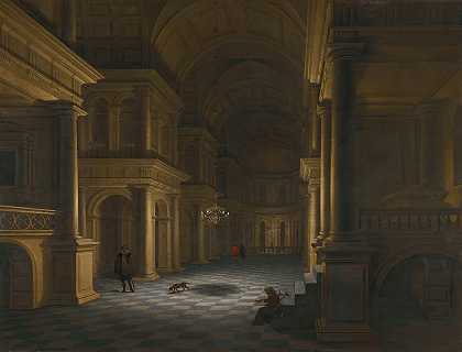Anthonie de Lorme的《古典教堂的内部》