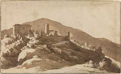 Jan de Bischop的《阿尔巴诺附近萨维利的风景》