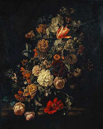 《花的静物》作者：Justus Van Huysum