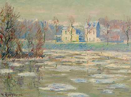 “冬天的Oise by Gustave Loiseau