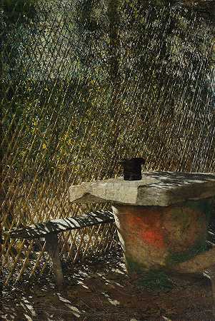 亚历山大·吉尔姆斯基（Aleksander Gierymski）的《夏日小屋》（带顶礼帽）绘画研究