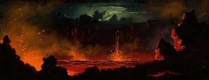 Jules Tavernier的《火山风景》