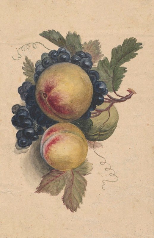 亨利卡·贝耶的《桃子和葡萄》