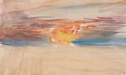约瑟夫·马洛德·威廉·透纳的《海峡素描28》