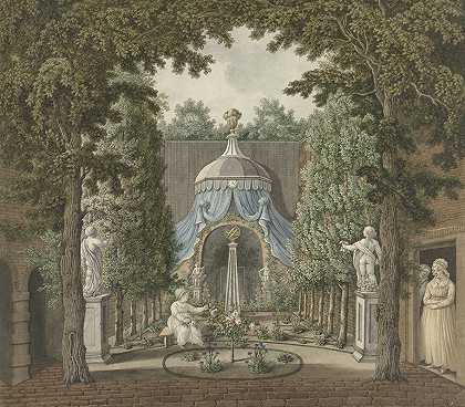 Barend Hendrik Thier《城市花园中的戏剧场景》