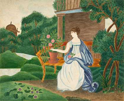 莎拉·P·威尔斯的《花园里的女人》
