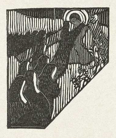 “莫里斯·丹尼斯（Maurice Denis）的保罗·韦莱恩（Paul Verlaine）诗集《圣母》（Sagesse）中的基督和修女受难插图