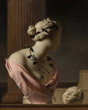 凯撒·范·埃弗丁根的《带着维纳斯胸像的Trompe l’Oeil》